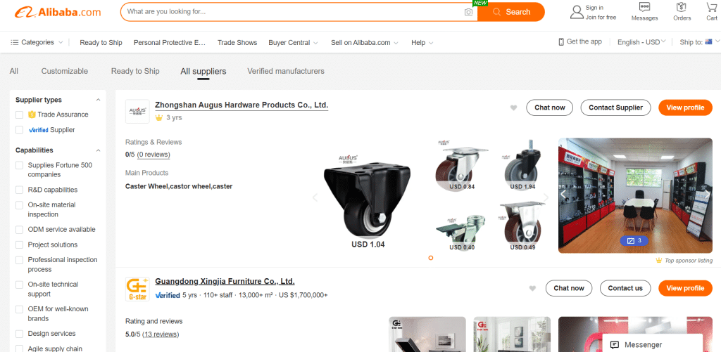 Alibaba Furniture Suppliers