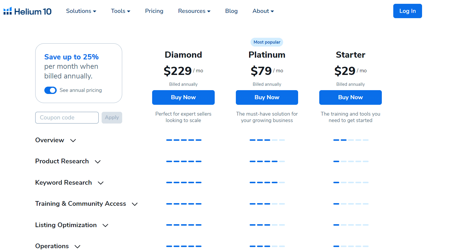 Helium 10 Pricing Options Helium 10 Pricing Options