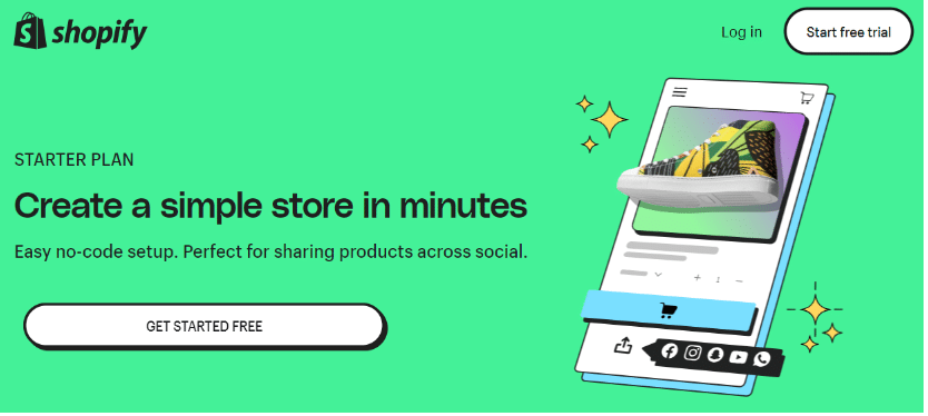 Shopify Starter Plan Right - Overview Shopify Starter Plan Right - Overview