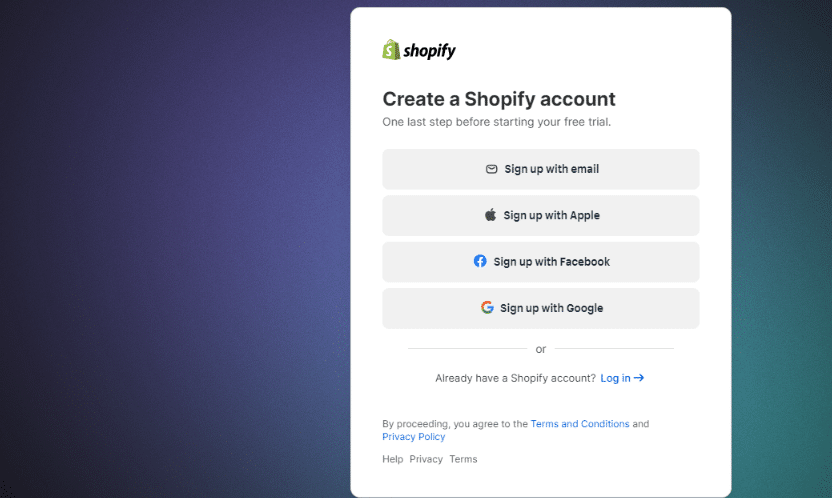 pick the signup option pick the signup option